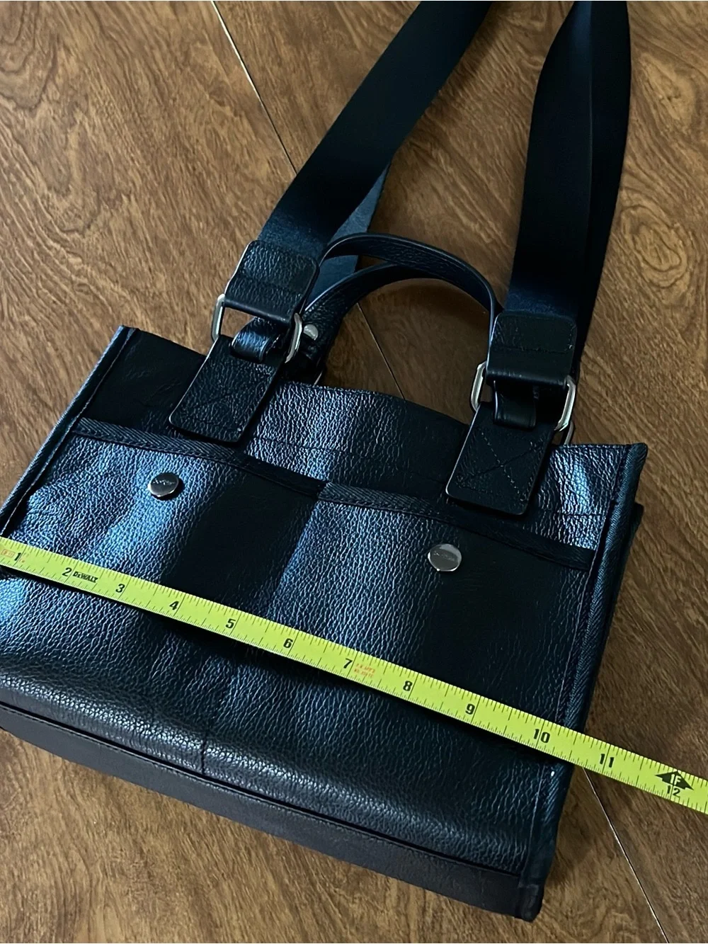 Botkier New York Women’s Black Leather Bedford Bite Size Structured Leather Tote